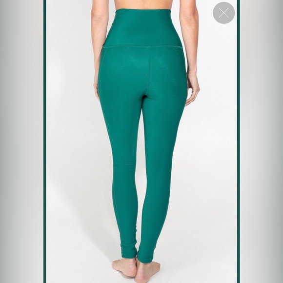 Silvers Icing Altitude Fleece Lined Leggings in clover green - Picture 2 of 5